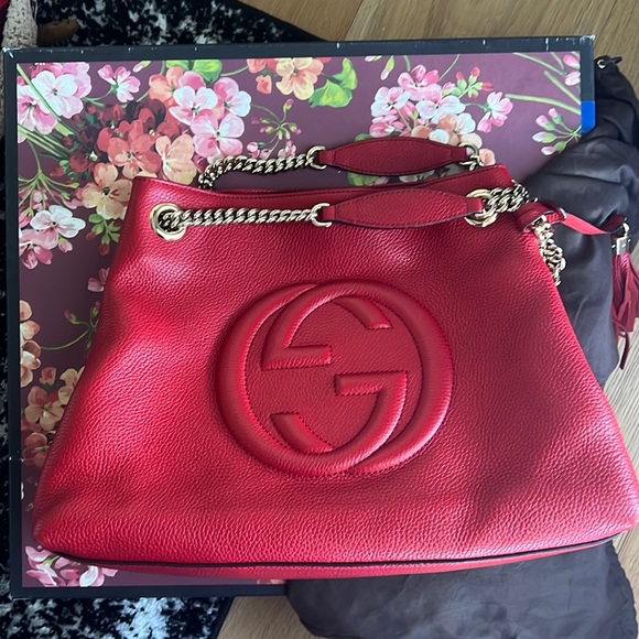 Red Gucci Soho shoulder bag - Picture 6 of 17